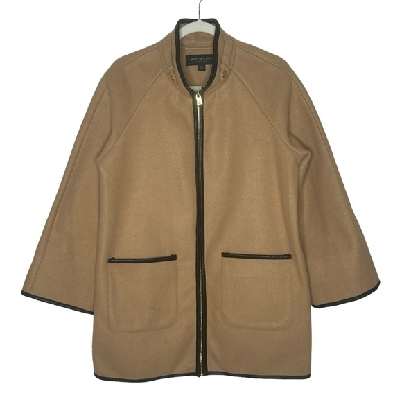 Marc New York Tan Zip Up Wide Sleeve Coat - Picture 1 of 11